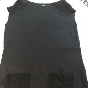 7 For All Mankind Black dress with suede details !